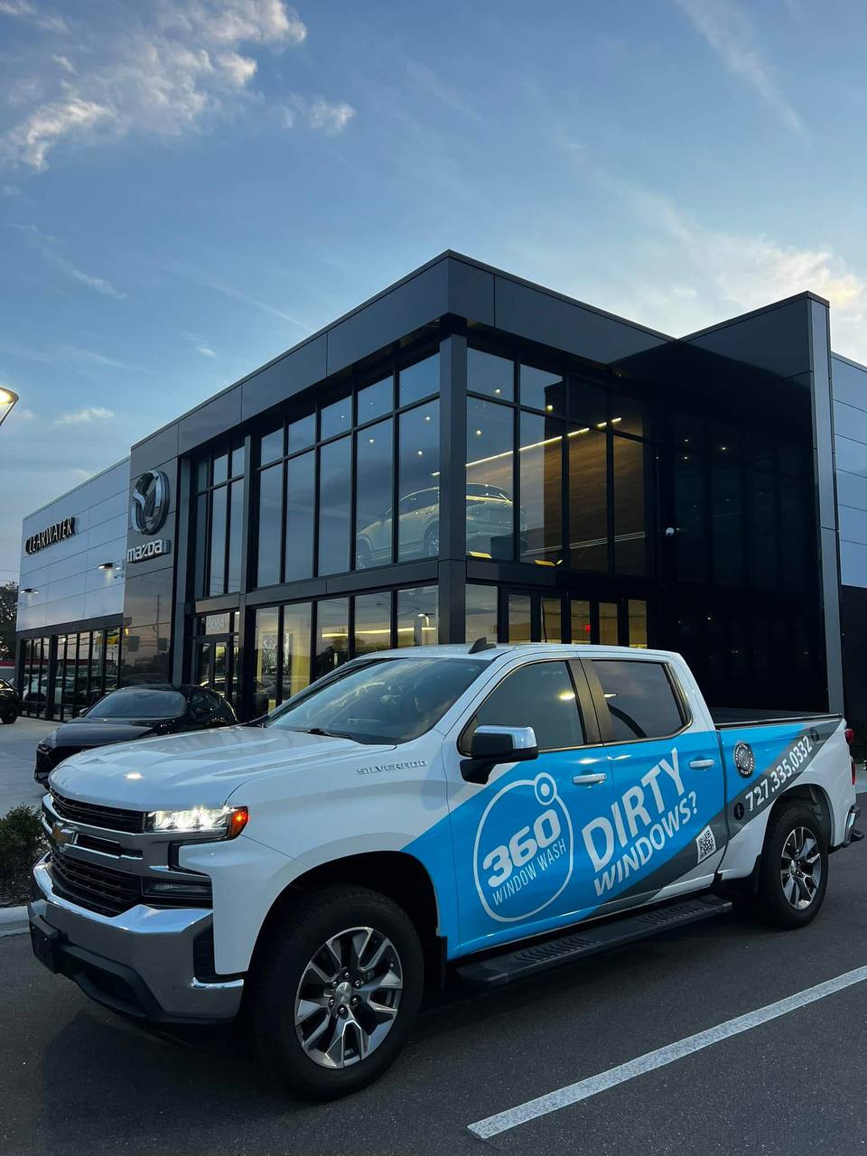 Commercial window cleaning Clearwater Mazda